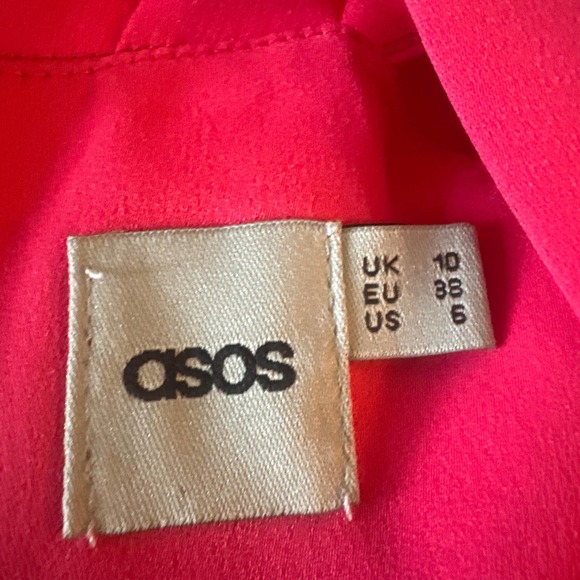 Women US-6 ASOS Wrap Tie Strappy Bright Pink Cocktail Dress Elastomultiester - Picture 5 of 5